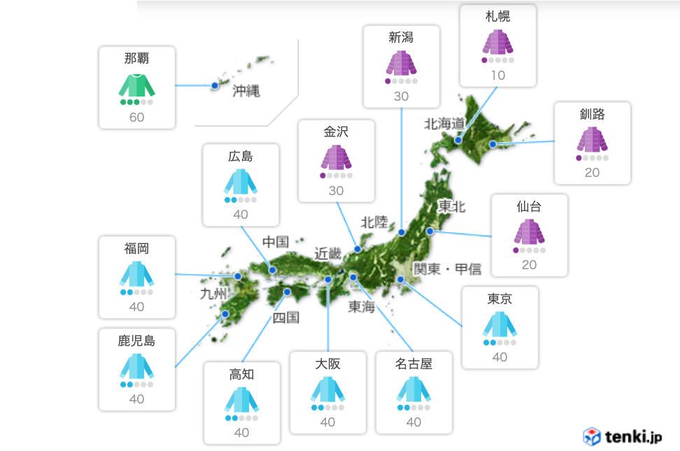 メンズ版 最高気温１５度の服装は羽織物が必須 朝夕の冷え込みに注意