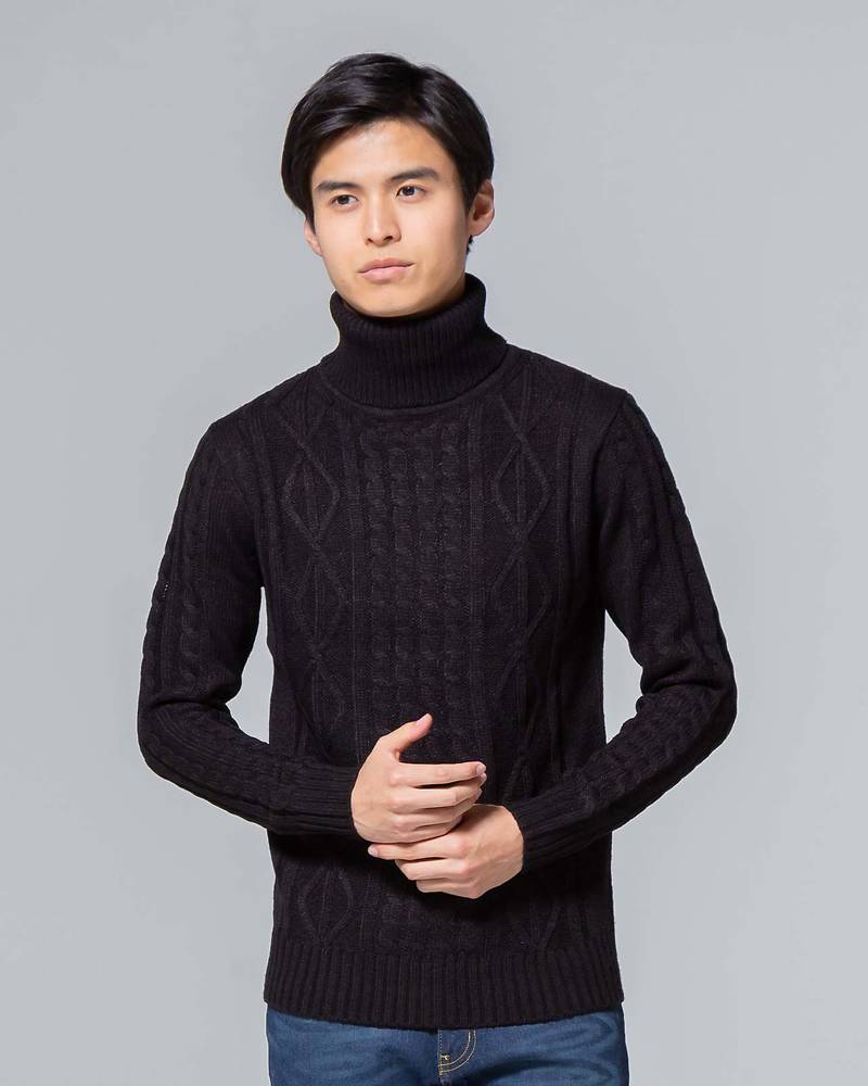 タートルネックニット