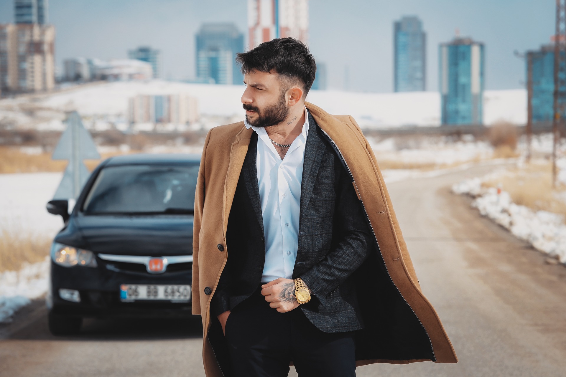 メンズスプリングコート