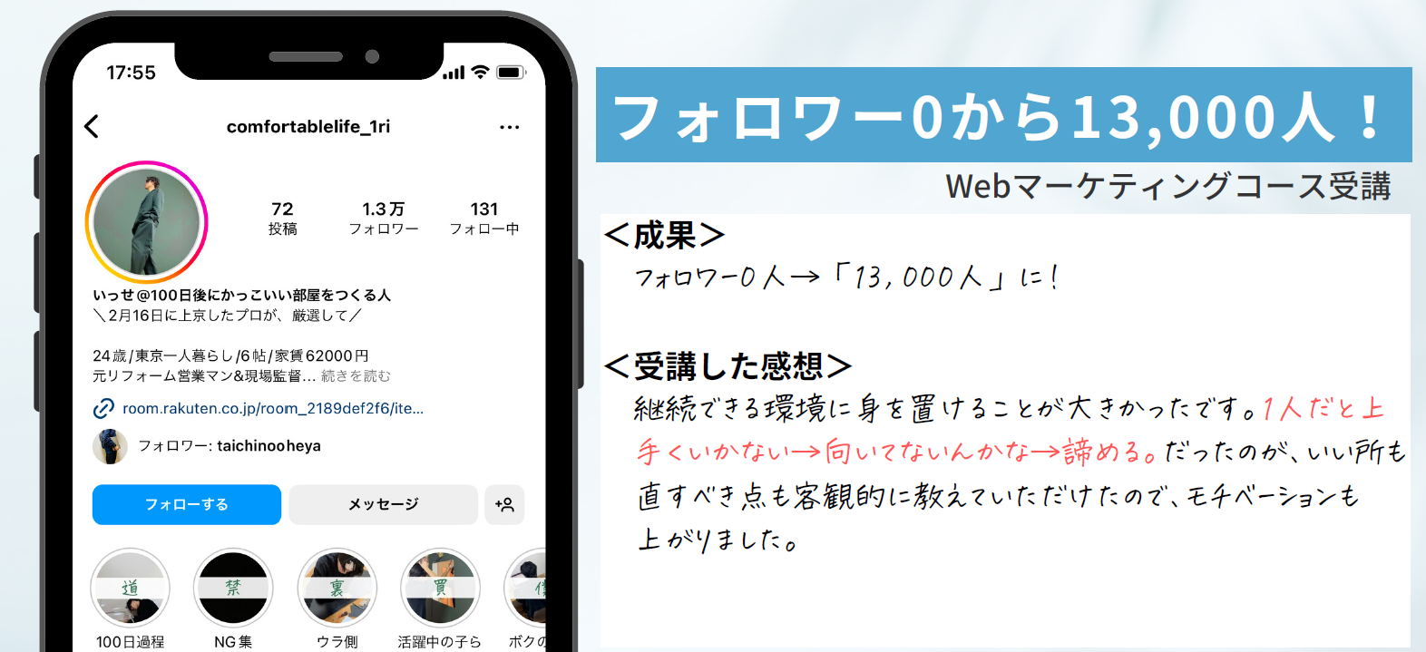 スキルスキップ受講者の実績1