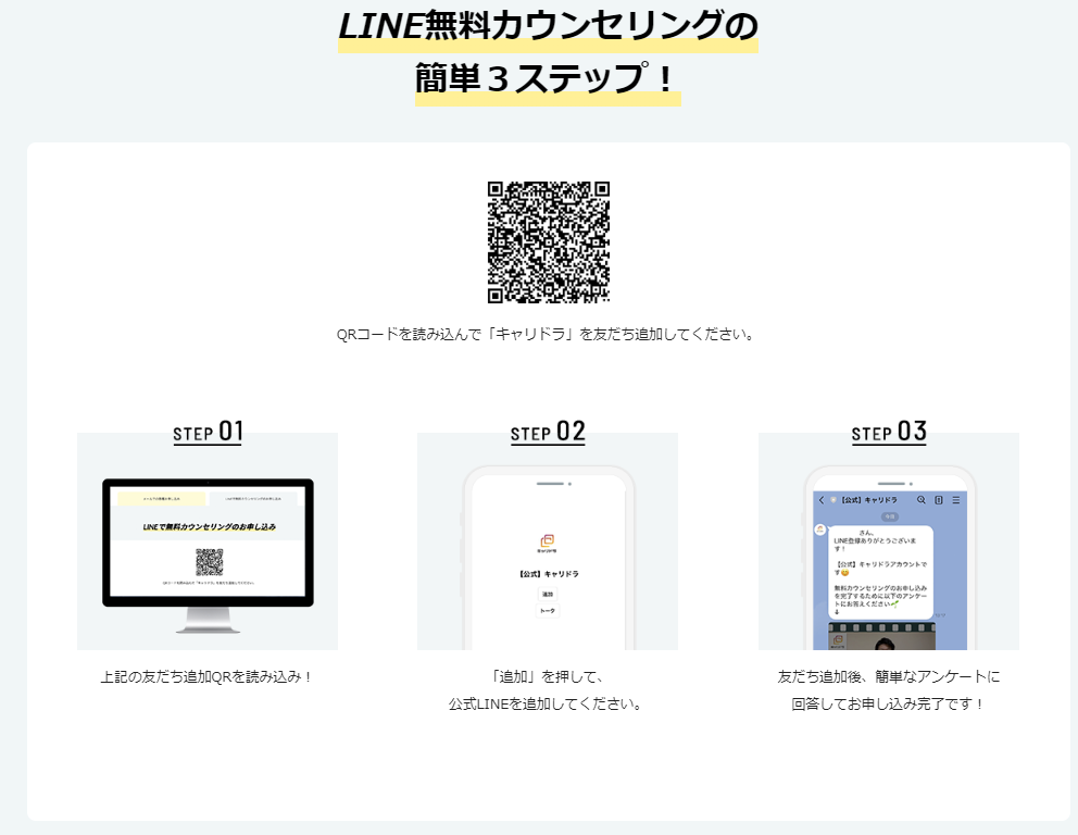 キャリドラLINE入会
